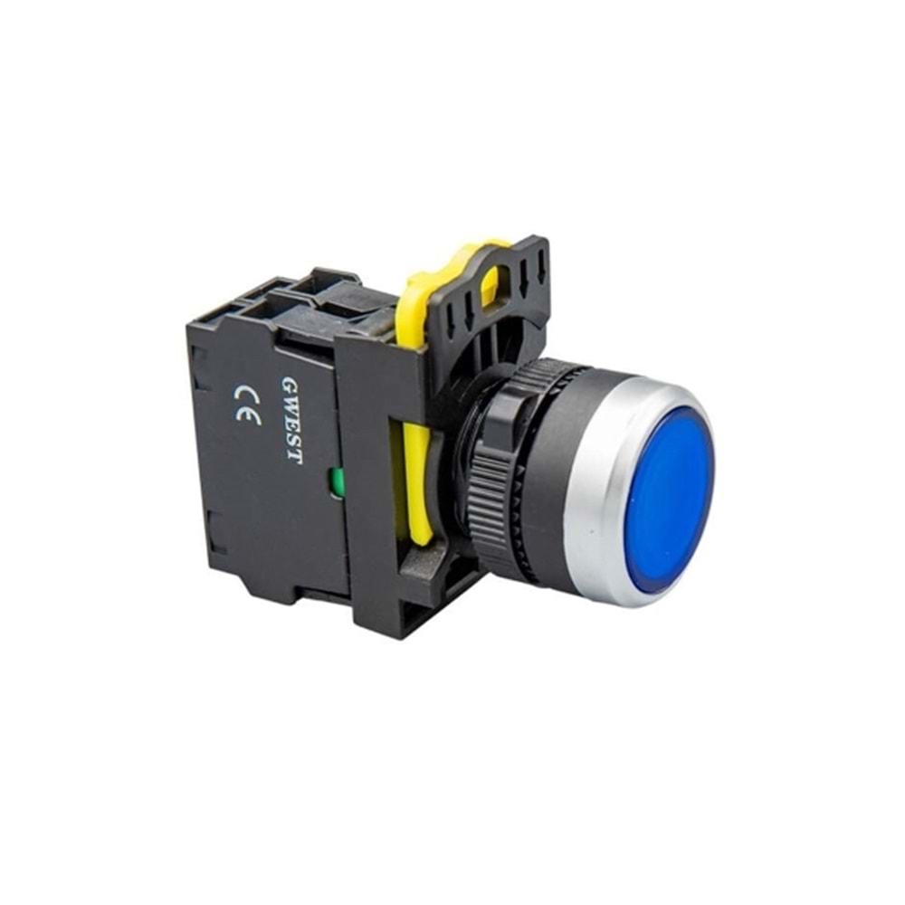 Mavi Yaylı Start Buton 22 mm 1 No A5-21