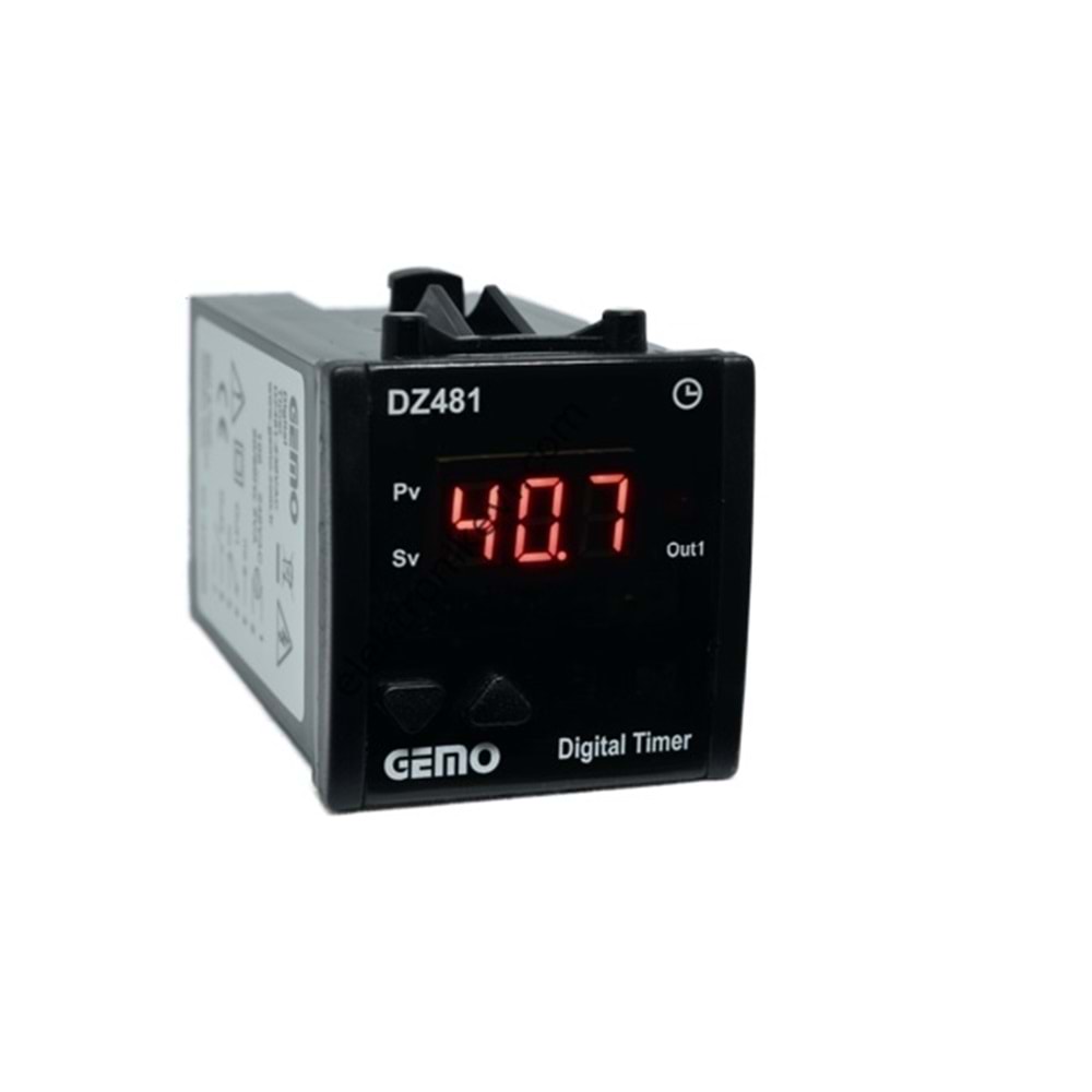 Gemo DZ482 Temel Fonksiyonlu Zaman Rölesi 1x3 Hane 48x48