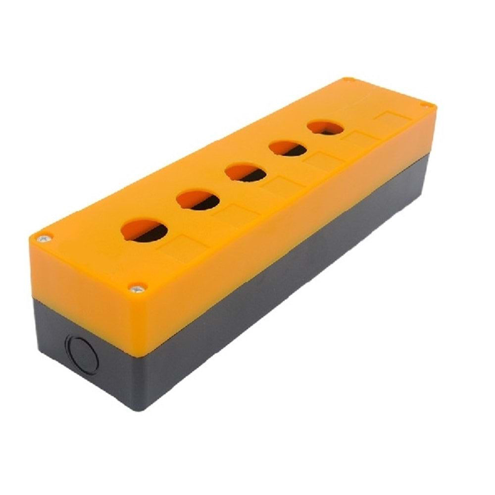 Boş Kumanda Buton Kutusu 5 lı Sarı-Siyah