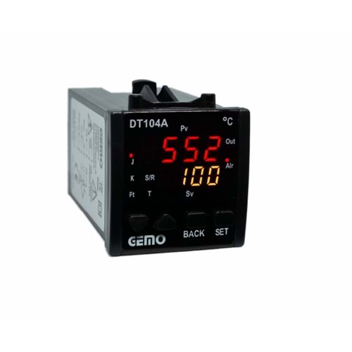 Gemo DT104AX Dijital Termostat Alarım Çıkış 2x4 Hane 48x48