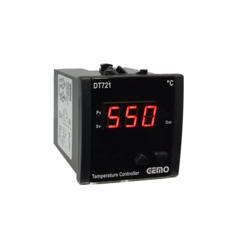 Gemo DT721 Dijital Sıcaklık Kontrol Cihazı Termostat 1x3 Hane 72x72
