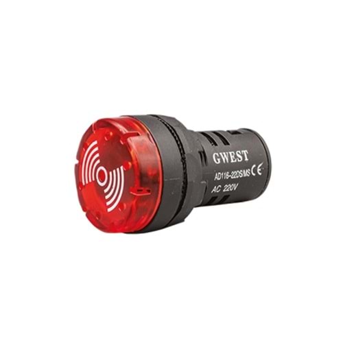 Buzzer Sesli ve Ledli Flaşör 220 V.