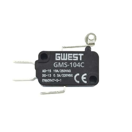 Gwest Mikro Switch 10 Amper Kısa Kollu Metal Makaralı GMS-104C