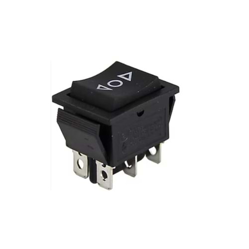 Yaylı 6 Pin 1-0-2 Siyah Vinç Anahtar IC-111