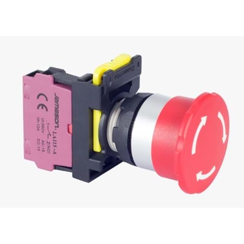 Kalıcı Mantar Buton (Acil Stop) 22 mm A1-01ZS