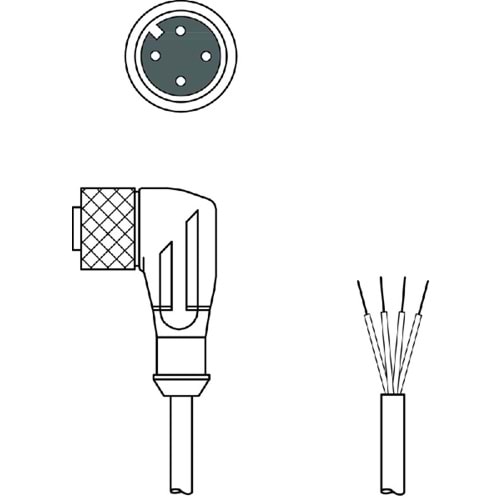 4 Pin M8 L Tip 2mt Sensör Kablosu Leuze 50130688