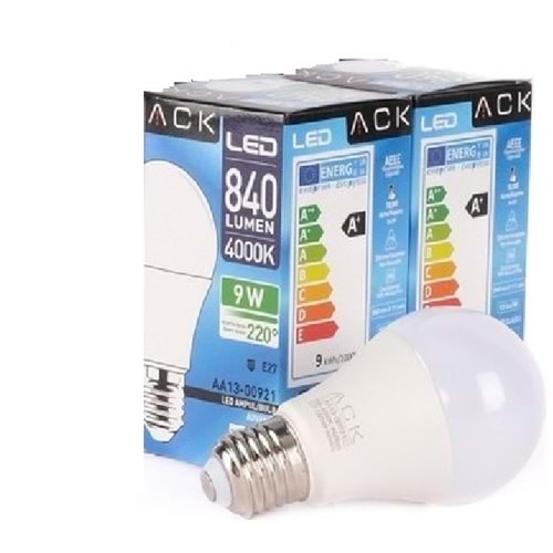 ACK Ledli Günışığı Ampul 9W 4000K