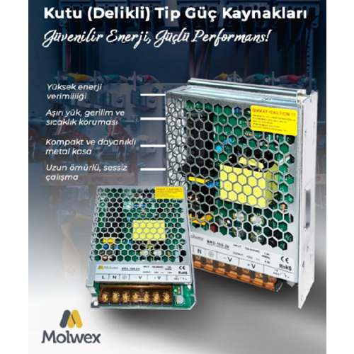 Molwex Güç Kaynağı 24V/2.2A, Kutu Tip 175 207