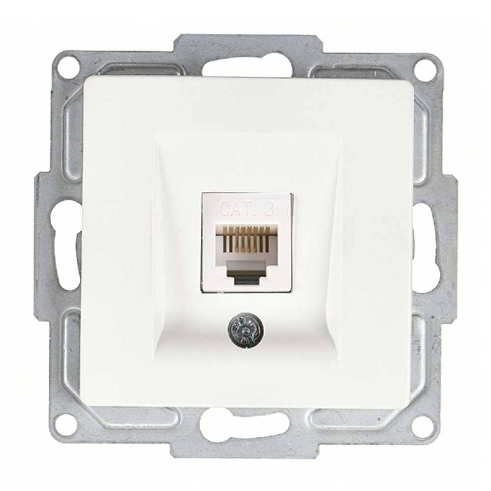 Günsan Visage Beyaz Nümeris Telefon Prizi (Cat3) 0128XX00-157120